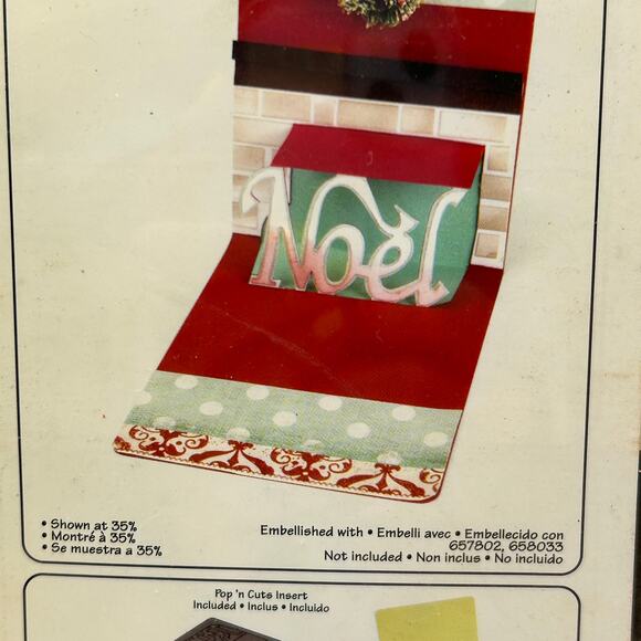 Sizzix Pop 'n Cuts Insert #658046 Interchangeable Card Insert Die Phrase NOEL 3D - Picture 5 of 9